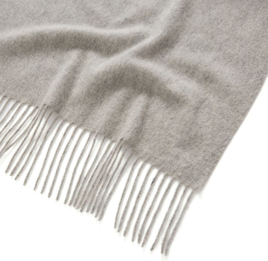 Oversized Cashmere Scarf Light Grey | Betsy & Floss