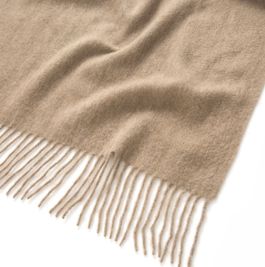 Oversized Cashmere Scarf Taupe | Betsy & Floss