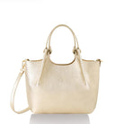 Cento Leather Tote Bag Gold | Betsy & Floss
