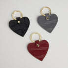 Croc Leather Heart Keyring Burgundy | Betsy & Floss