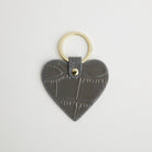 Croc Leather Heart Keyring Grey | Betsy & Floss