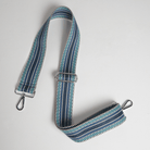 Crossbody Strap - Blue Aztec (Silver Hardware) | Betsy & Floss