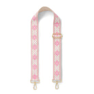 Crossbody Strap - Candy Pink and Cream Geo Print (Gold Hardware) | Betsy & Floss