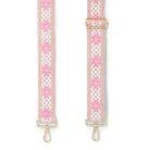 Crossbody Strap - Candy Pink and Cream Geo Print (Gold Hardware) | Betsy & Floss