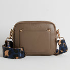 Crossbody Strap - Dark Blue Leopard Print (Gold Hardware) | Betsy & Floss