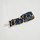 Crossbody Strap - Dark Blue Leopard Print (Gold Hardware) | Betsy & Floss