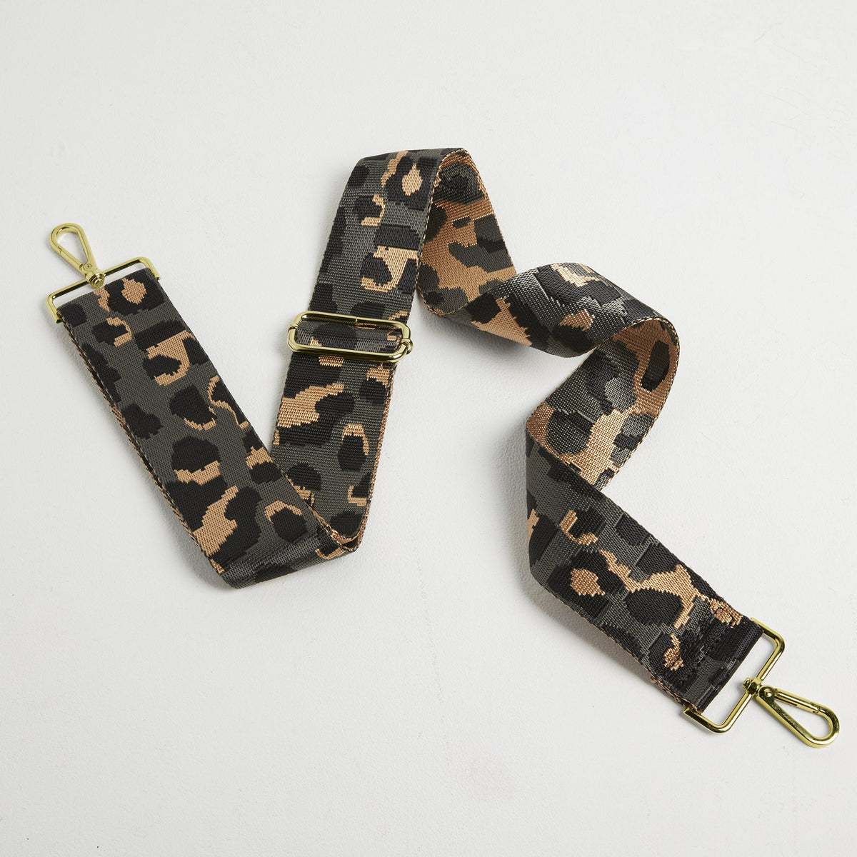 Crossbody Strap - Dark Leopard Print (Gold Hardware) – Betsy & Floss