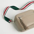 Crossbody Strap - Green Stripe (Silver Hardware) | Betsy & Floss