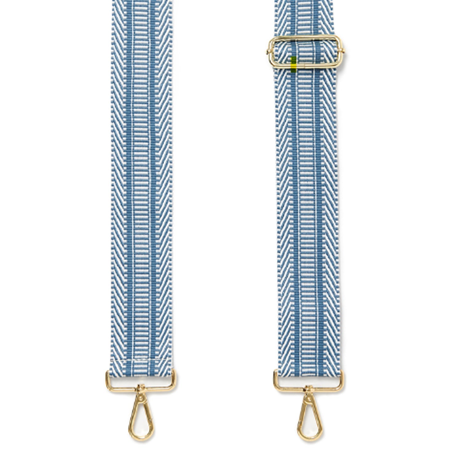 Crossbody Strap - Light Blue and White Chevron (Gold Hardware) | Betsy & Floss