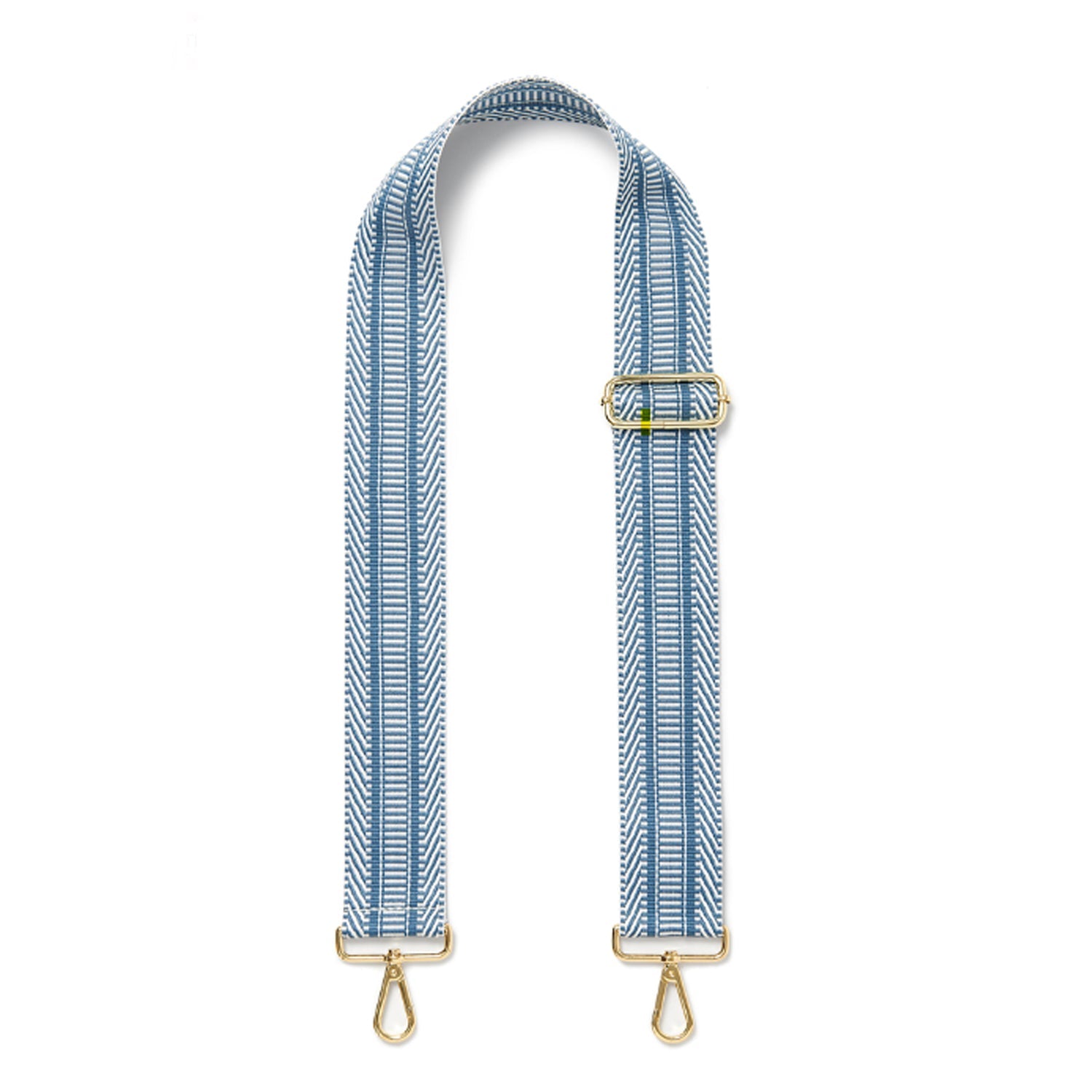 Crossbody Strap - Light Blue and White Chevron (Gold Hardware) | Betsy & Floss