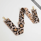 Crossbody Strap - Light Pink Leopard Print (Gold Hardware) | Betsy & Floss