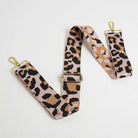 Crossbody Strap - Light Pink Leopard Print (Gold Hardware) | Betsy & Floss