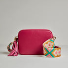 Crossbody Strap - Mustard and Pink Bohemian Print (Gold Hardware) | Betsy & Floss