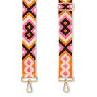 Crossbody Strap - Orange and Pink Bohemian Print (Gold Hardware) | Betsy & Floss