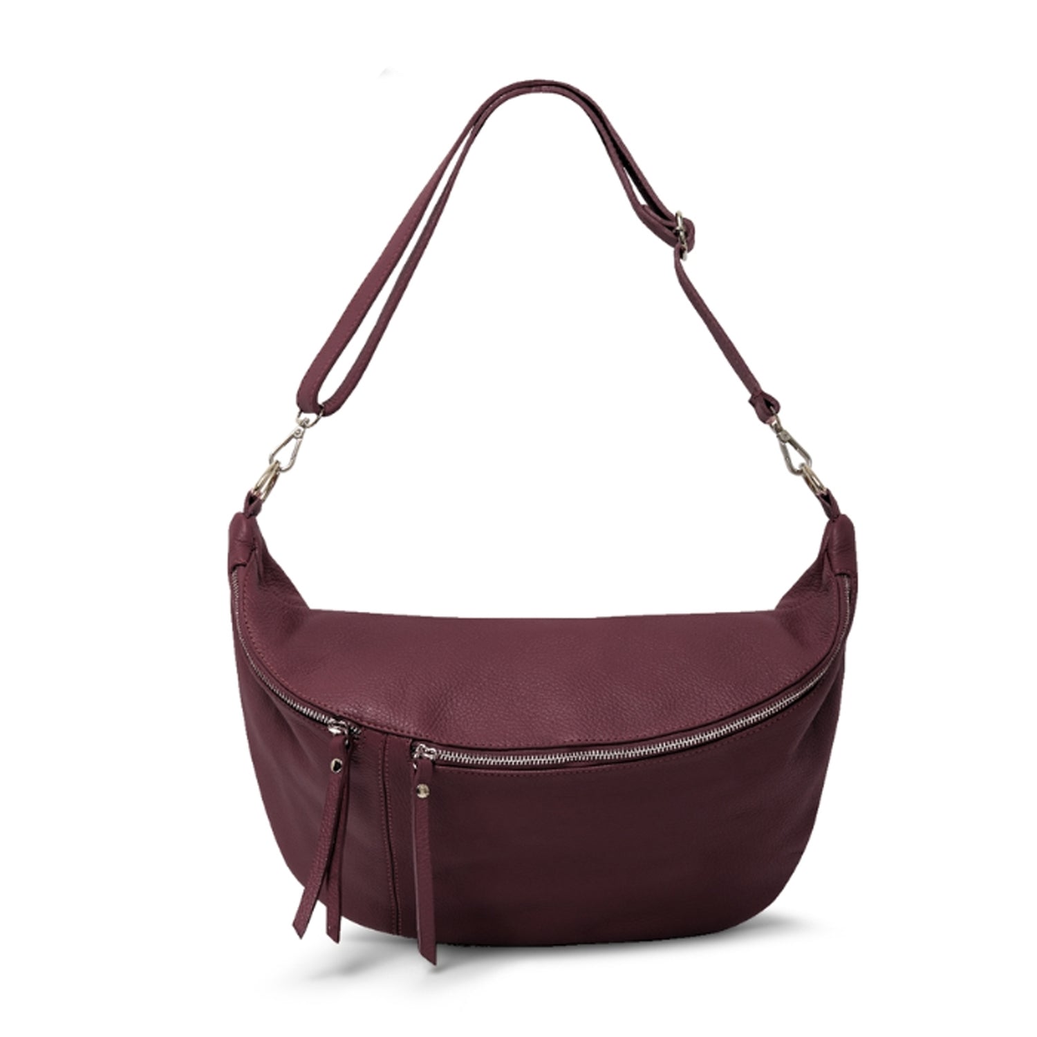 Emilia Large Crossbody Waist Bag Burgundy | Betsy & Floss