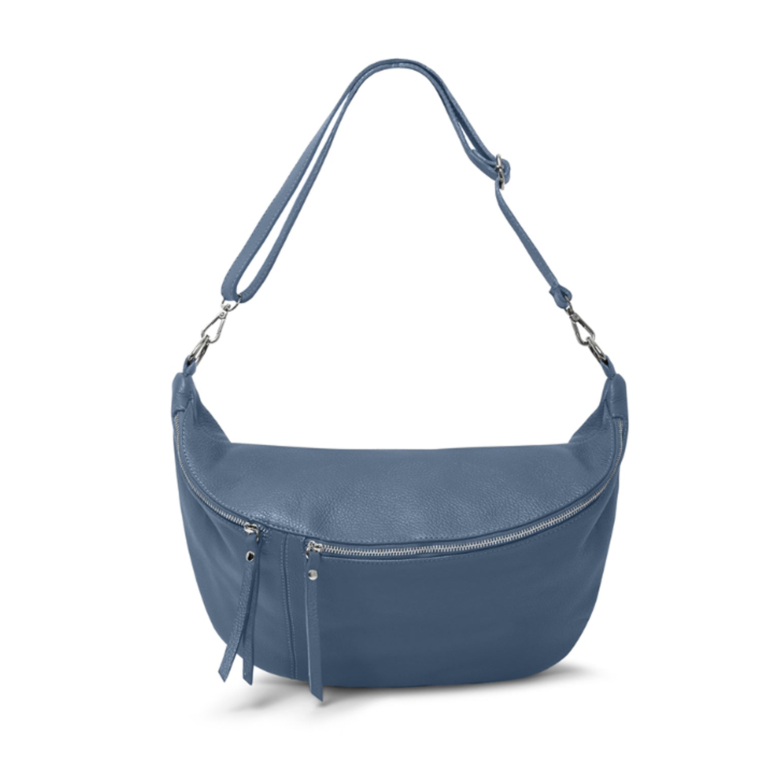 Emilia Large Crossbody Waist Bag Denim Blue | Betsy & Floss