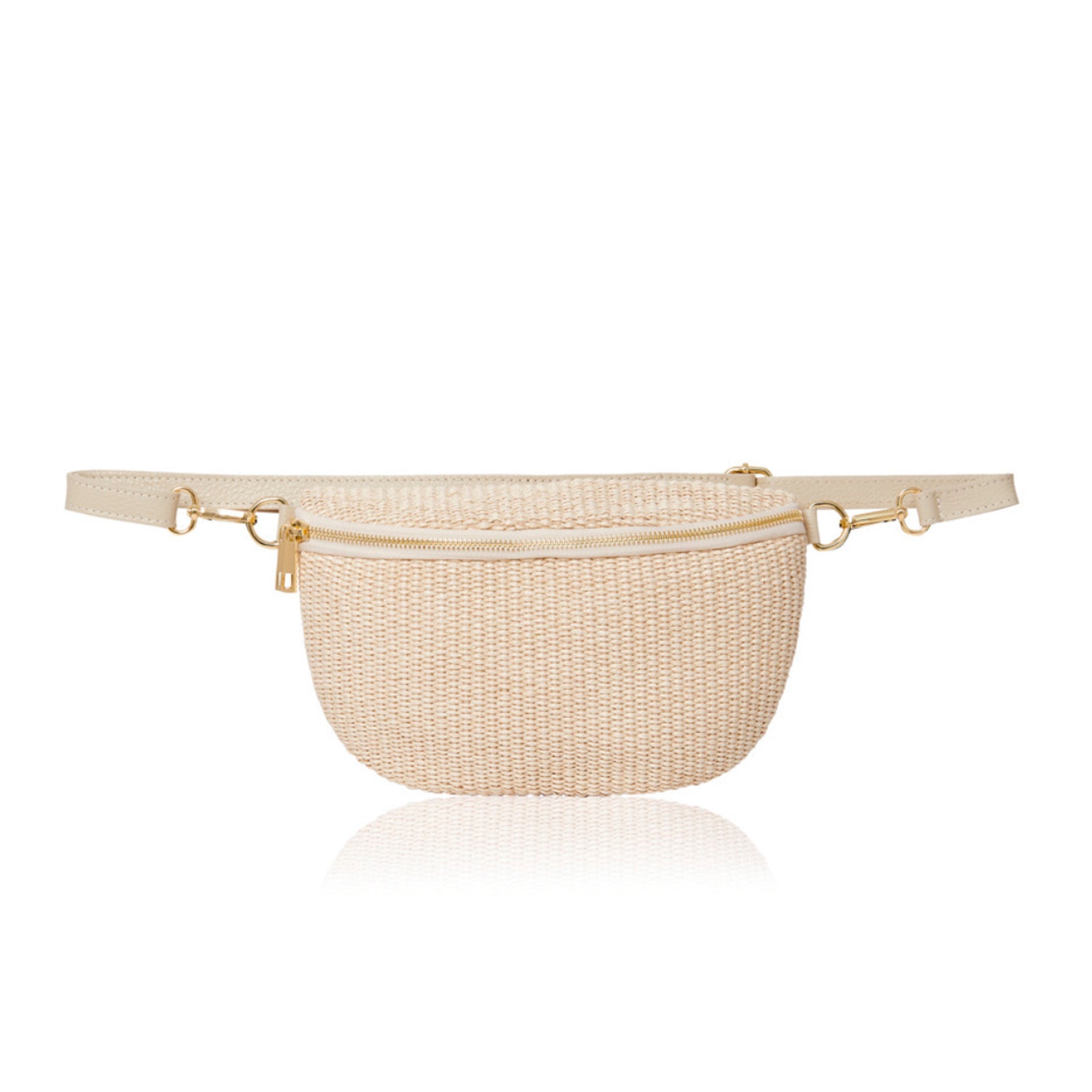 Enna Raffia Crossbody and Waist Bag Betsy Floss