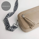 Florence Crossbody Bag in Beige with Snake Strap Beige | Betsy & Floss