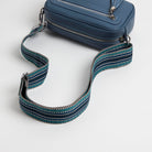 Florence Crossbody Bag in Denim Blue with Blue Aztec Strap Denim Blue | Betsy & Floss