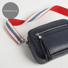 Florence Crossbody Bag in Navy with Nautical Strap Navy Blue | Betsy & Floss