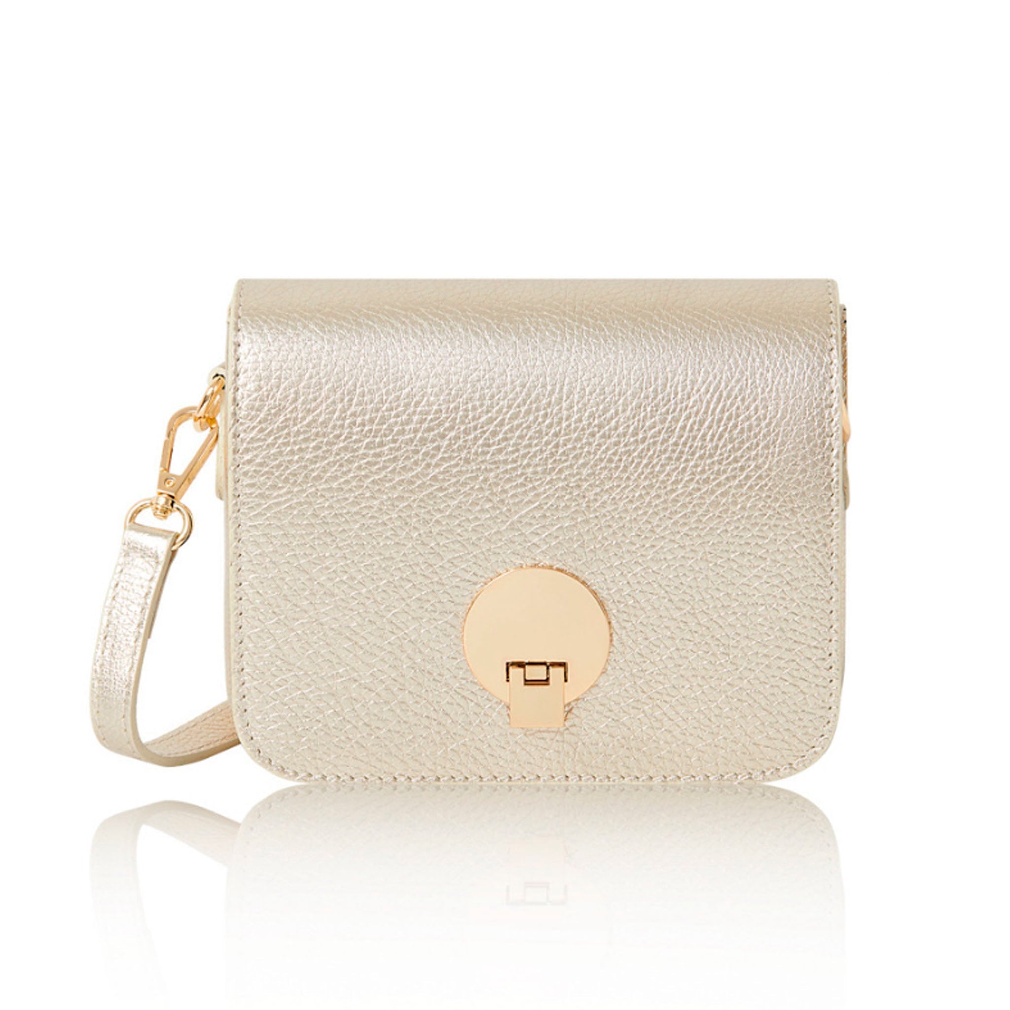 Giulia Handbag Gold | Betsy & Floss