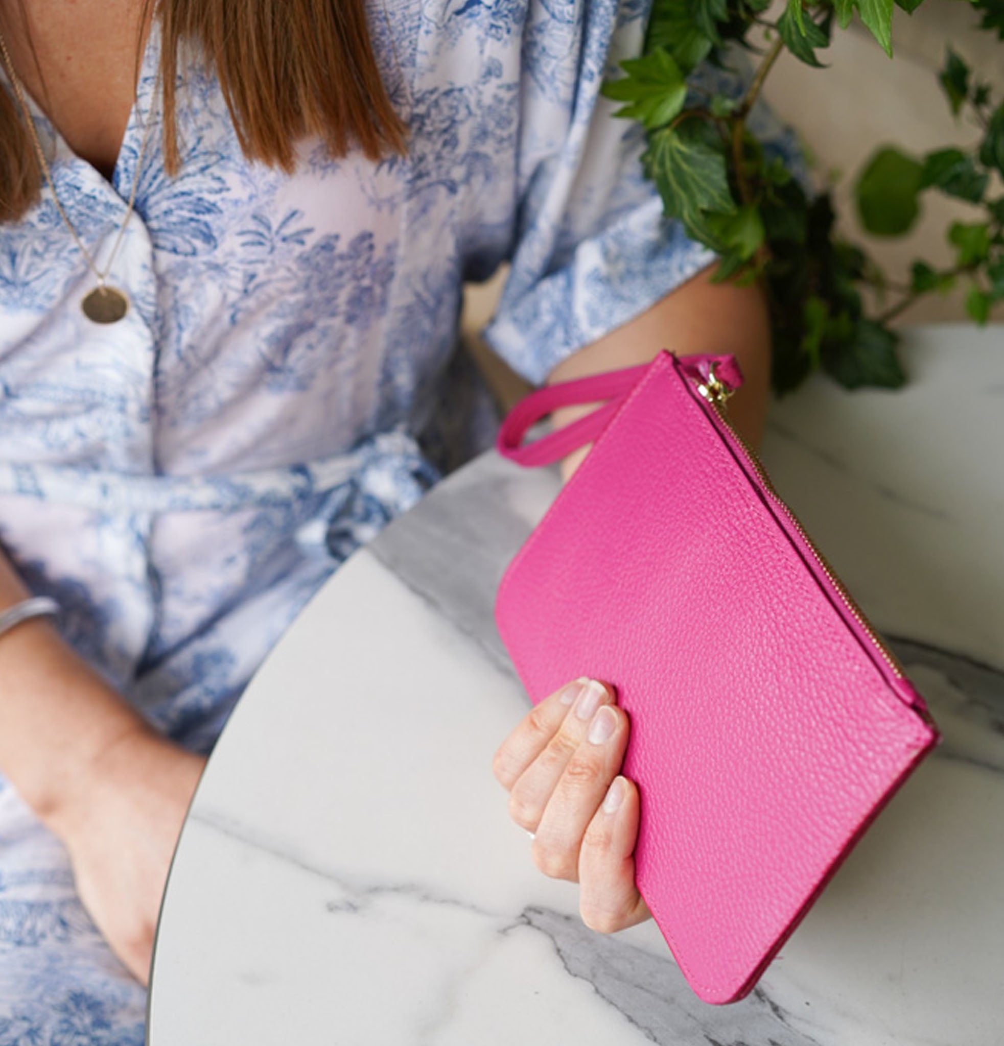 Large Clutch Purse Fuchsia | Betsy & Floss