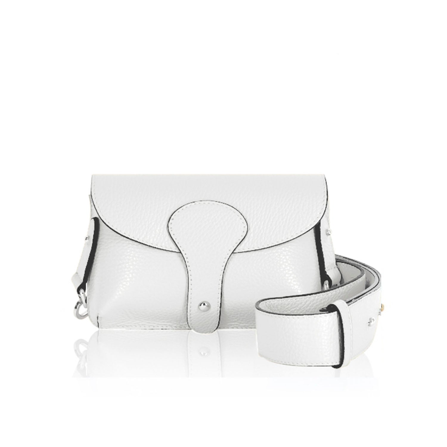 Large Luca Crossbody Bag White | Betsy & Floss