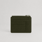 Leather Card Holder and Zip Purse Olive Green | Betsy & Floss