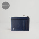 Leather Card Holder and Zip Purse Navy | Betsy & Floss