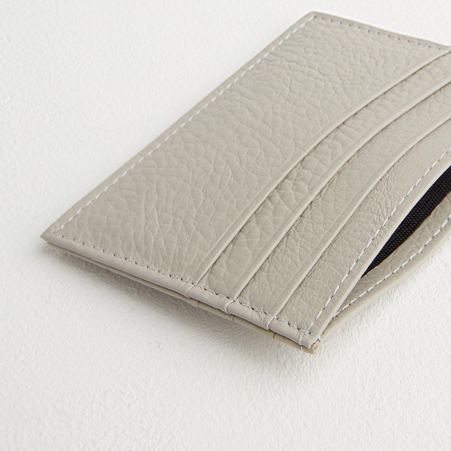 Leather Card Holder Grey | Betsy & Floss