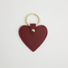 Leather Heart Keyring - Gold Hardware Burgundy | Betsy & Floss