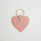 Leather Heart Keyring - Gold Hardware Light Pink | Betsy & Floss