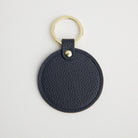 Leather Round Keyring - Gold Hardware Navy | Betsy & Floss