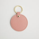 Leather Round Keyring - Gold Hardware Light Pink | Betsy & Floss