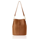 Lecco Leather Bucket Bag Tan | Betsy & Floss