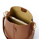 Lecco Leather Bucket Bag Tan | Betsy & Floss