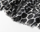 Leopard Scarf in Black and Grey | Betsy & Floss