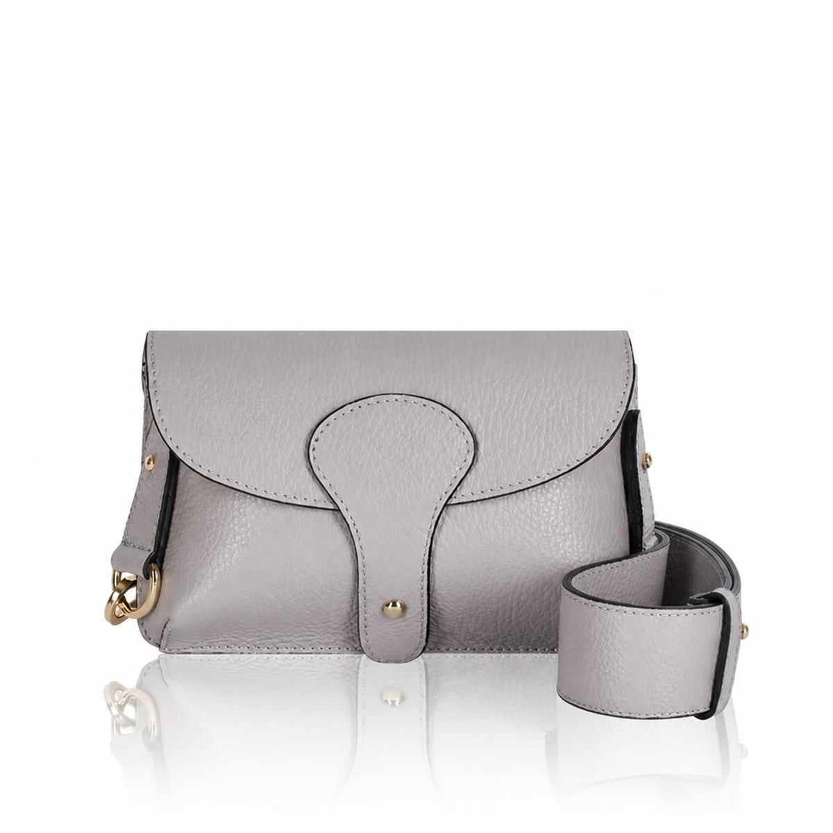 Luca Mini Crossbody Bag Light Grey | Betsy & Floss