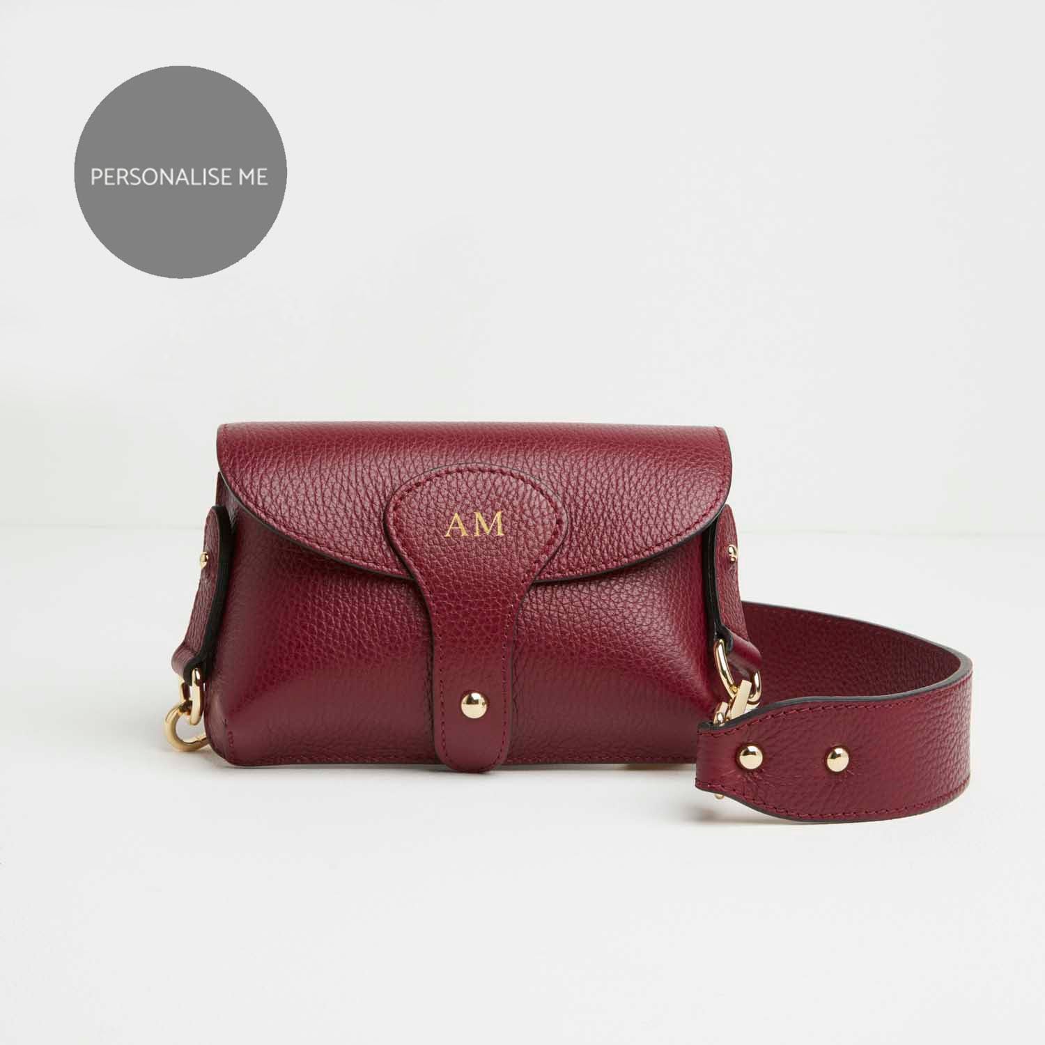 Luca Small Crossbody Bag Burgundy | Betsy & Floss