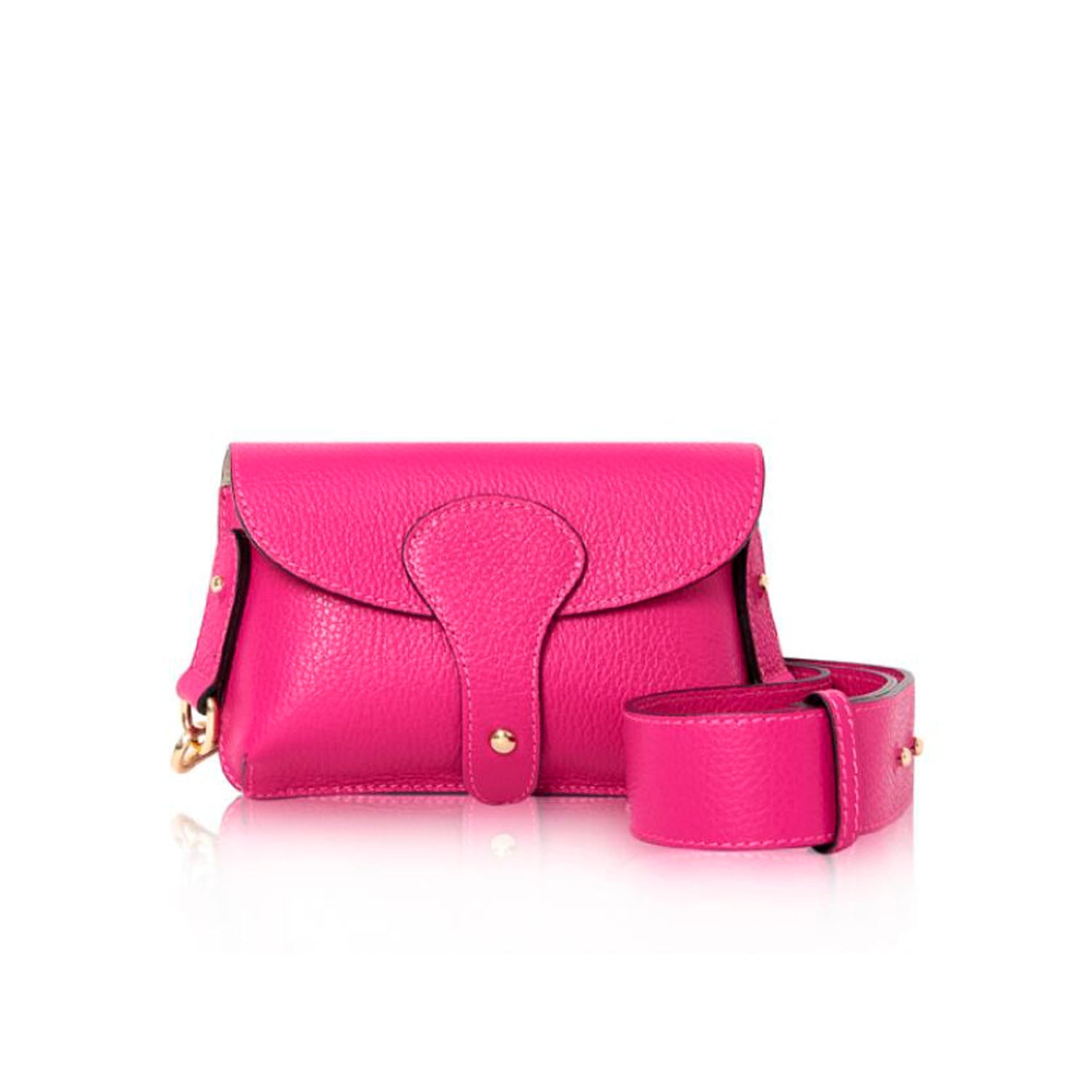 Pink leather cross body bag best sale