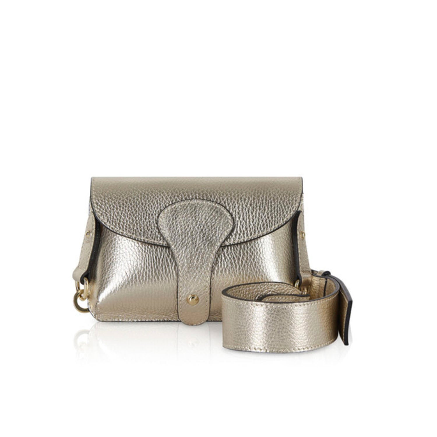 Luca Small Crossbody Bag Gold | Betsy & Floss