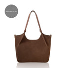 Marche Suede Tote Bag Tan | Betsy & Floss