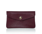 Medium Popper Leather Purse Burgundy | Betsy & Floss