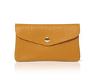 Medium Popper Leather Purse Mustard | Betsy & Floss