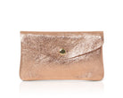 Medium Popper Leather Purse Rose Gold | Betsy & Floss