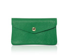 Medium Popper Leather Purse Green | Betsy & Floss