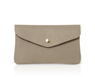 Medium Popper Leather Purse Light Taupe | Betsy & Floss