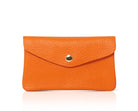 Medium Popper Leather Purse Orange | Betsy & Floss