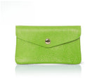 Medium Popper Leather Purse Lime Green | Betsy & Floss