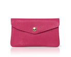 Medium Popper Leather Purse Fuchsia | Betsy & Floss